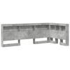 vidaXL F&ouml;rvaringshuvudgavel Betonggr&aring; Konstruerat tr&auml;