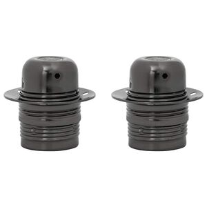 vidaXL Lamph&aring;llare 2 st blank svart E27