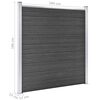 vidaXL Staketpanel WPC 1045x186 cm svart