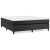 vidaXL Boxspring-s&auml;ngram svart 160x200 cm konstl&auml;der