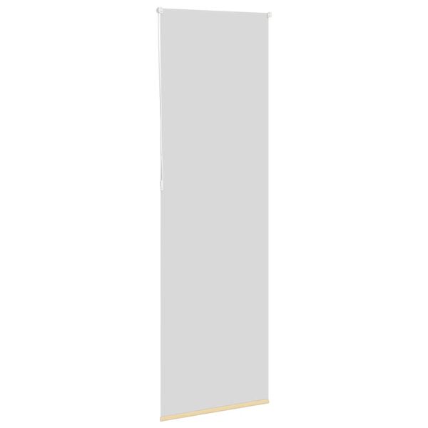 vidaXL Rullgardin m&ouml;rkl&auml;ggningsbar beige 65x210 cm tyg bredd 60,7 cm