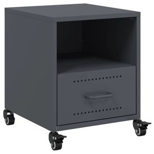 vidaXL S&auml;ngbord antracit 36x39x43,5 cm st&aring;l