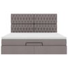 vidaXL Ottoman sängram med madrass taupe 180x200 cm tyg