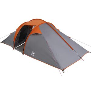 vidaXL Tunnel t&auml;lt med tak Gr&aring; och orange 510 x 240 x 156 cm taffeta
