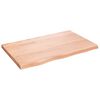 vidaXL V&auml;gghylla ljusbrun 80x50x(2-4) cm behandlad massiv ek