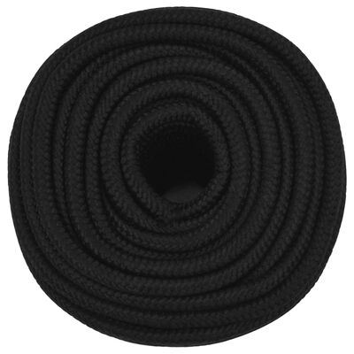 vidaXL Rep svart 14 mm 250 m polyester