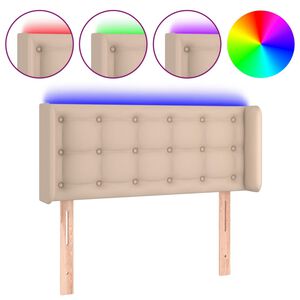 vidaXL S&auml;nggavel LED cappuccino 103x16x78/88 cm konstl&auml;der