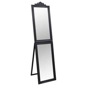 vidaXL Frist&aring;ende spegel svart 45x180 cm