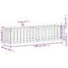 vidaXL Odlingsl&aring;da med staket-design vit 200x50x50 cm massiv furu