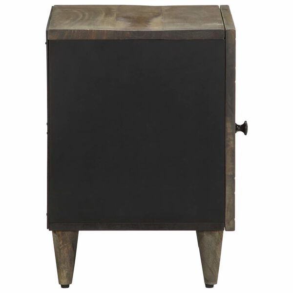 vidaXL S&auml;ngbord ljusgr&aring; 40x33x46 cm mango i massivt tr&auml;