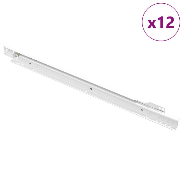 vidaXL L&aring;dr&auml;ls 12 pcs Vit 450 mm St&aring;l