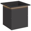 vidaXL Odlingsl&aring;da med LED Svart 40 x 40 x 40 cm St&aring;l
