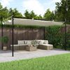 vidaXL Pergola med infällbart tak gräddvit 395x292x230 cm