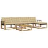 vidaXL Utomhussoffset 6 st Vit och Beige