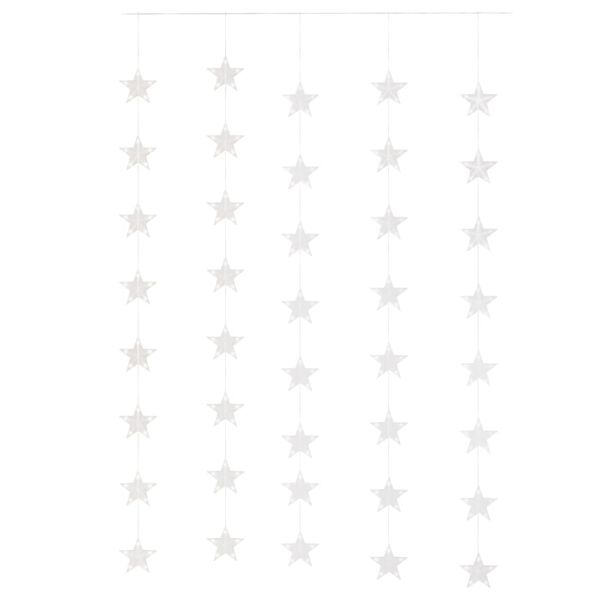 vidaXL Ljusgardin med stjärnor 200 lysdioder varmvit 8 funktioner