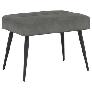 vidaXL B&auml;nk med knappar M&ouml;rkgr&aring; 60 x 40 x 45 cm Sammet