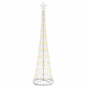 vidaXL LED Julgran med 230 LED-lampor Varmvit 51 x 51 x 190 cm Metall