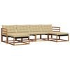 vidaXL Utomhussoffset 6 st Naturlig och Beige