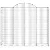 vidaXL Gabioner bågformade 5 st 200x50x160/180 cm galvaniserat järn