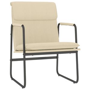 vidaXL Loungestol gr&auml;ddvit 55x64x80 cm tyg
