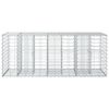 vidaXL Gabion upph&ouml;jd s&auml;ng Silver 140 x 60 x 55 cm Galvaniserat St&aring;l
