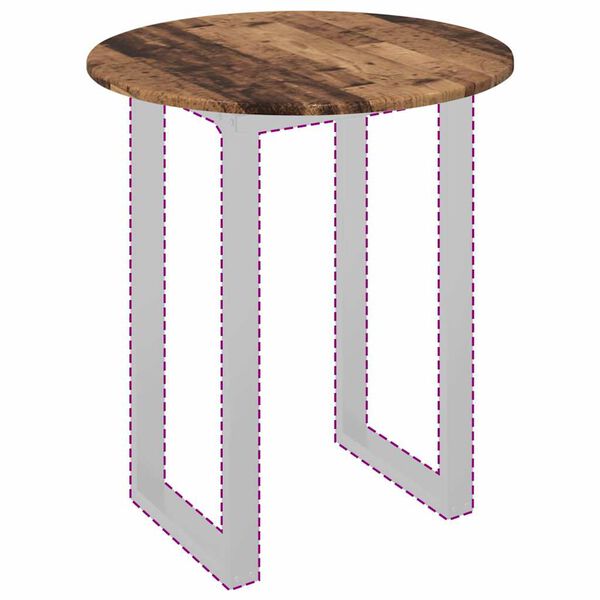 vidaXL Bordsskiva Gammalt tr&auml; 60 x 60 x 1,5 cm Konstruerat tr&auml;