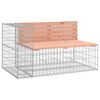 vidaXL Trädgårdsbänk gabion-design 122x71x65,5 cm massivt douglasträ