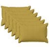 vidaXL Kudde 6 st HOUTEN Ljusgr&ouml;n 40 x 60 cm Faux Linne