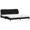 vidaXL Bed with Mattress "Hvar" Black 200x200 cm Fabric