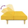 vidaXL Bäddsoffa 2-sits gul tyg