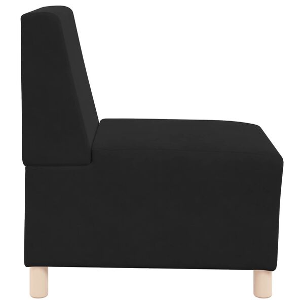 vidaXL | Modulsofa utan armst&ouml;d | Svart 55 x 74 x 82 cm Sammet