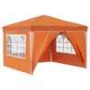 vidaXL Pop-up Partyt&auml;lt 288 x 288 x 245 cm Orange Oxford Tyg