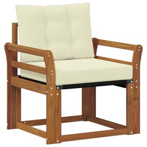 vidaXL Utomhussoffset Massivt Akaciatr&auml; och Textilene