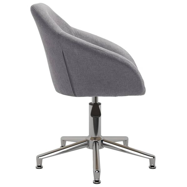 vidaXL Snurrbara matstolar 4 st ljusgrå tyg