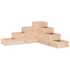 vidaXL Odlingsl&aring;da 4 niv&aring;er 80,5x79x36 cm massiv furu