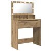 vidaXL S&auml;ngrum Smyckesbord Artisan Ek 80 x 39,6 x 135 cm