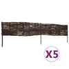 vidaXL Pilstaket 5 st 120 x 35 cm