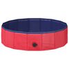 vidaXL Hopf&auml;llbar hundsimingspool R&ouml;d 80 x 80 x 20 cm PVC