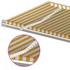 vidaXL Automatisk markis med vindsensor & LED 500x300 cm gul/vit