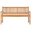 vidaXL Trädgårdsbänk 3-sits med bord 150 cm massiv teak