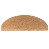 vidaXL Trappmattor 15 st 65x21x4 cm beige halvrunda stora