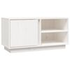 vidaXL Tv-b&auml;nk vit 80x35x40,5 cm massiv furu