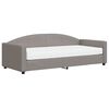 vidaXL Dagb&auml;dd med madrass taupe 90x200 cm tyg