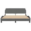 vidaXL Bed Frame "Dover" Dark Grey 160x200 cm Fabric