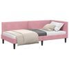 vidaXL H&ouml;rn S&auml;ngram med huvudgavel Rosa 90 cm x 190 cm Sammet
