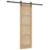 vidaXL Skjutd&ouml;rr ORKDAL 61 x 198,5 cm Massiv furu Naturlig och svart