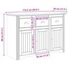 vidaXL Sideboard BODO Honung brun 115,5 x 44 x 80 cm Konstruerat tr&auml;