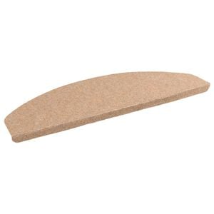 vidaXL Sj&auml;lvh&auml;ftande trappmattor 15 st 80 x 28 x 3,5 cm Beige