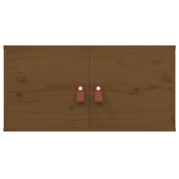 vidaXL Väggskåp 2 st honungsbrun 60x30x30 cm massiv furu