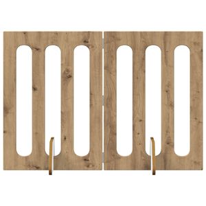 vidaXL F&auml;llbar husdjursgrind 2 pcs Artisan Ek 100,5 x 38 x 70 cm